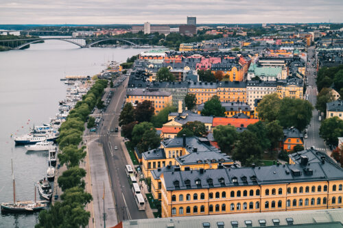 Panorama sur le quartier de Kungsholmen à Stockholm