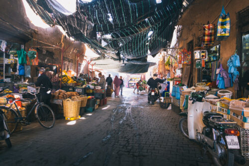 Dans le quartier de Bab Doukkala à Marrakech