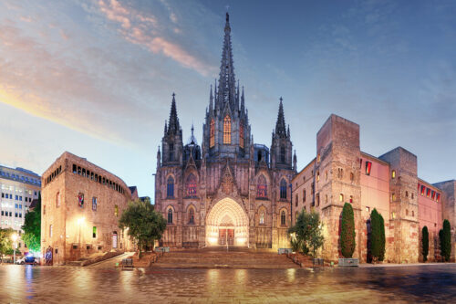 Cathédrale dans le quartier gothique de Barcelone