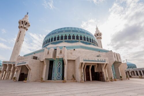 Vue sur la mosquée à Amman