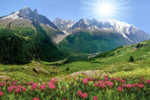 Paysage dans les Alpes en France