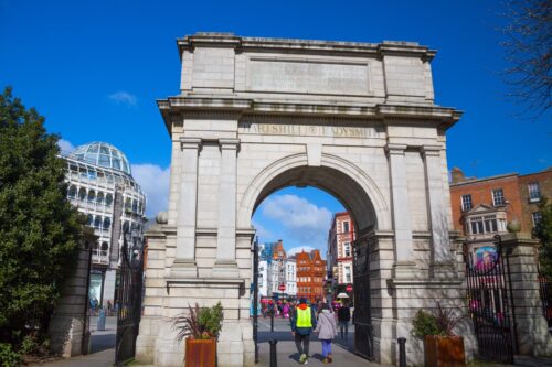 Fusillers arch dans le district de Saint Stephens Green à Dublin