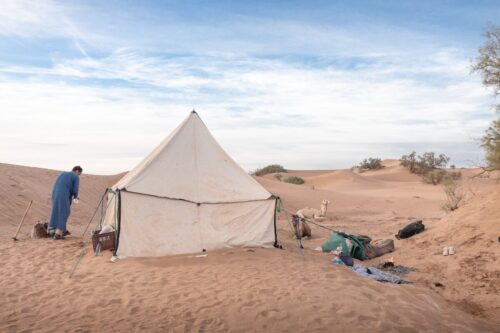 Tente dans le désert de M'Hamid