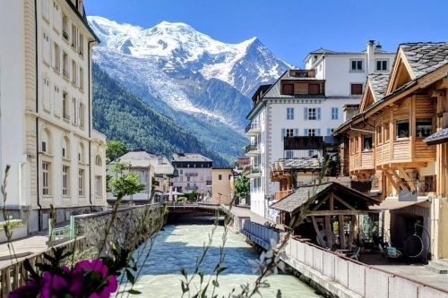 Centre-ville de Chamonix-Mont-Blanc, France